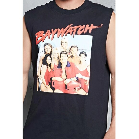 Official  Baywatch TV-Show Cast Graphic Black Tank Top Muscle Tee size XS - Picture 4 of 6
